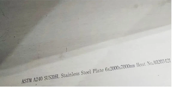 ASTM A240 Steel Plates SUS 316L ASTM A240 Steel Plates SUS 316L